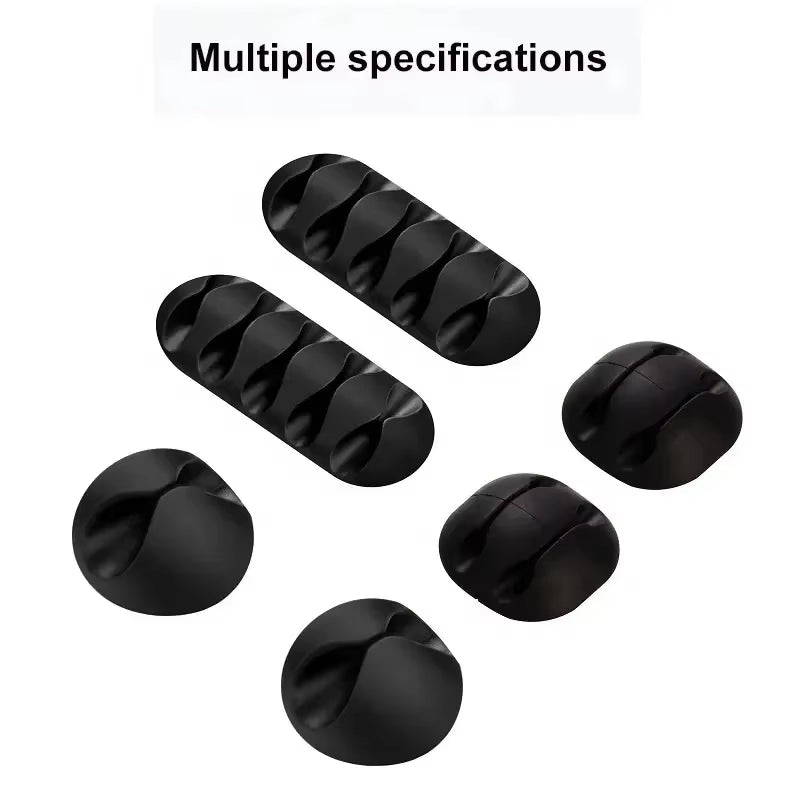Cable Cord Wire Organizer Silicone USB Cable Winder Management Clips Self Adhesive for Mouse Keyboard Headset for Iphone